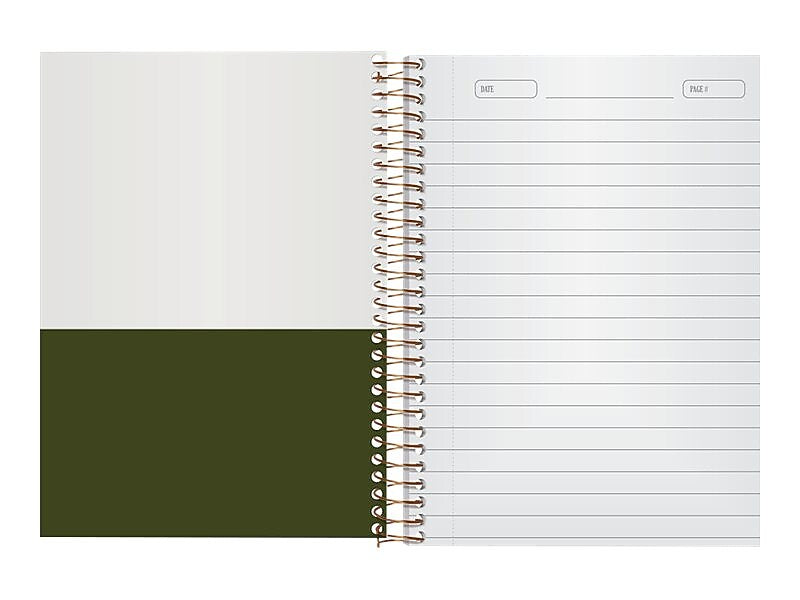 Ampad Gold Fibre 1-Subject Notebook, 5" x 7", College Ruled, 100 Sheets, Green (20-801R)