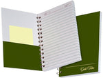 Ampad Gold Fibre 1-Subject Notebook, 5" x 7", College Ruled, 100 Sheets, Green (20-801R)