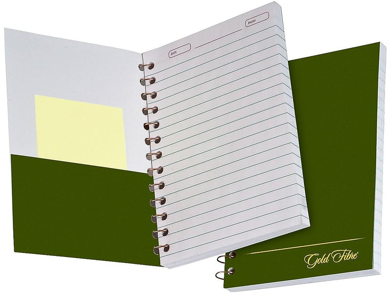Ampad Gold Fibre 1-Subject Notebook, 5" x 7", College Ruled, 100 Sheets, Green (20-801R)