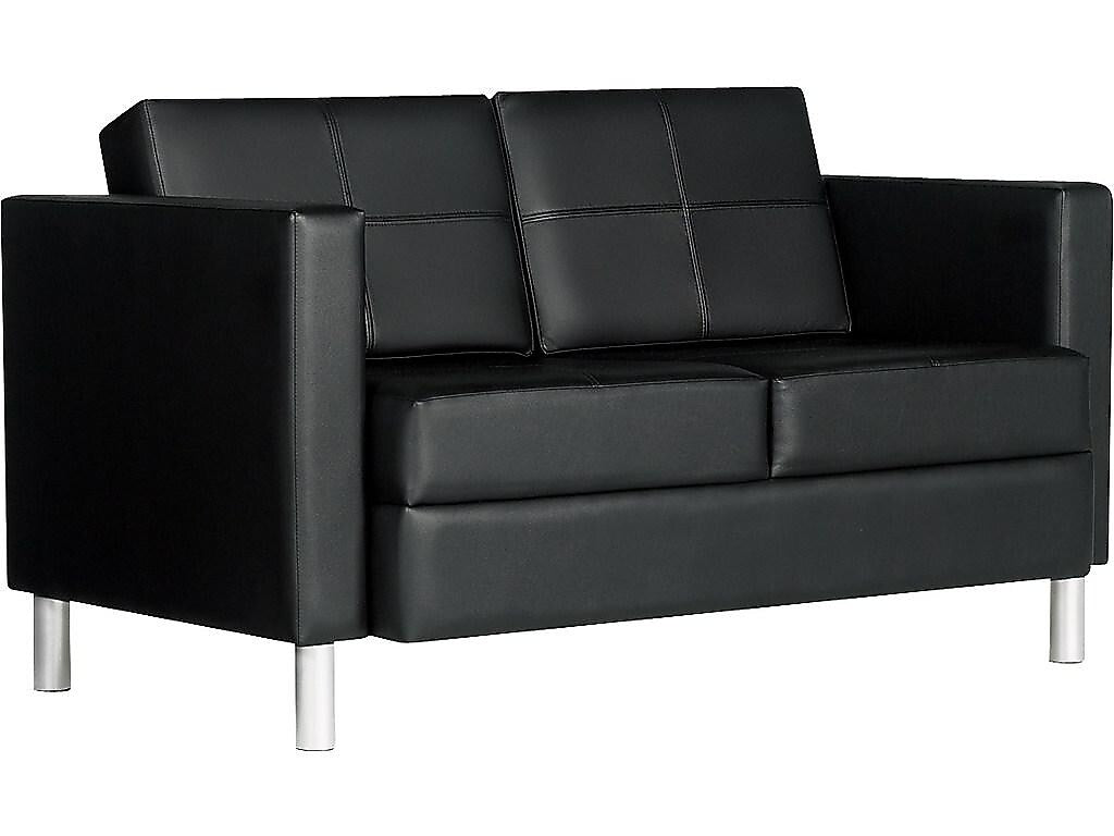 Global Citi 50.5" Leather Sofa, Black (TD7876450550)