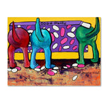 Trademark Fine Art Pat Saunders-White 'Dog-A-Plenty' 14" x 19" Canvas Stretched (190836059393)