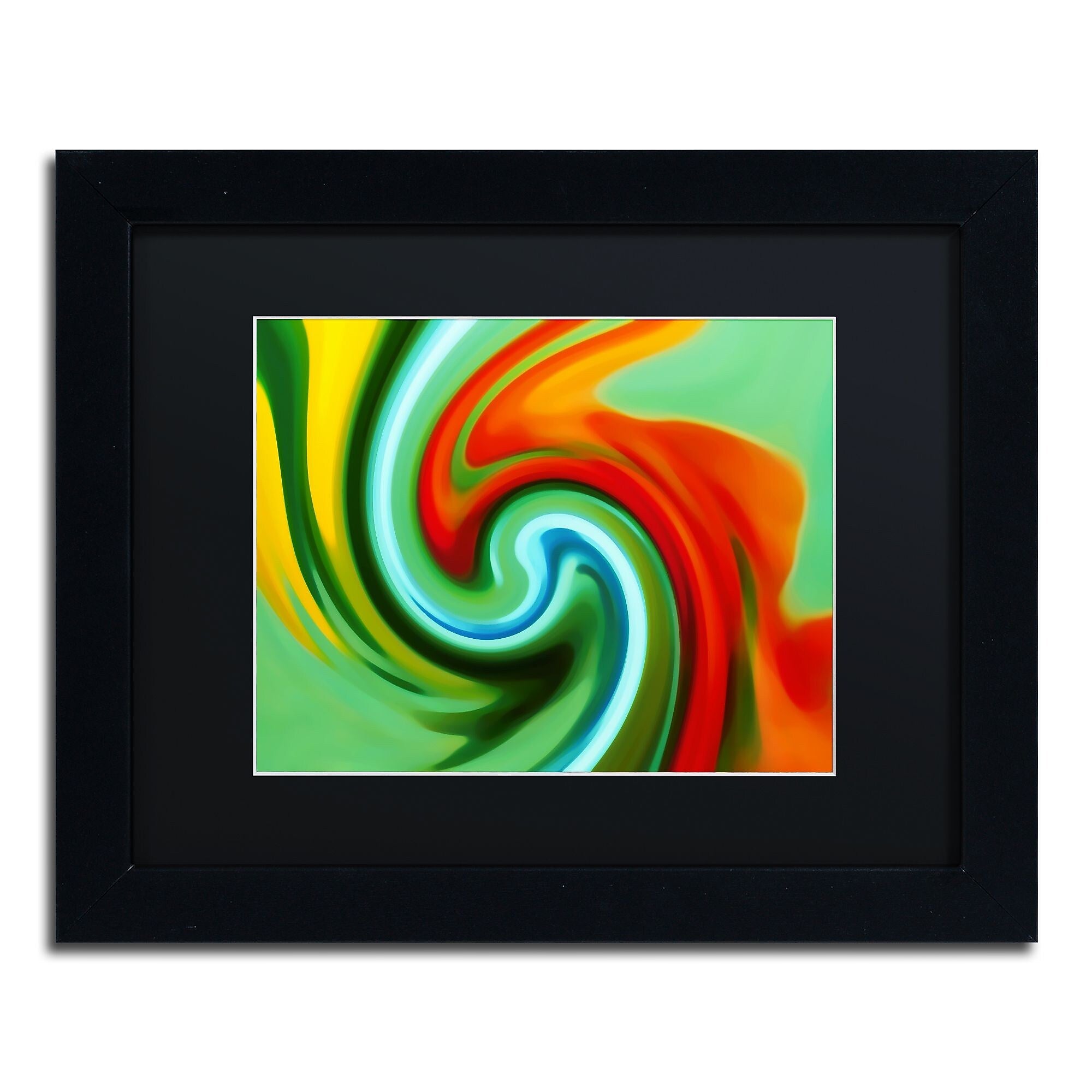 Trademark Fine Art Amy Vangsgard 'Abstract Flower Unfurling 2' 11" x 14" Matted Framed (886511933057)