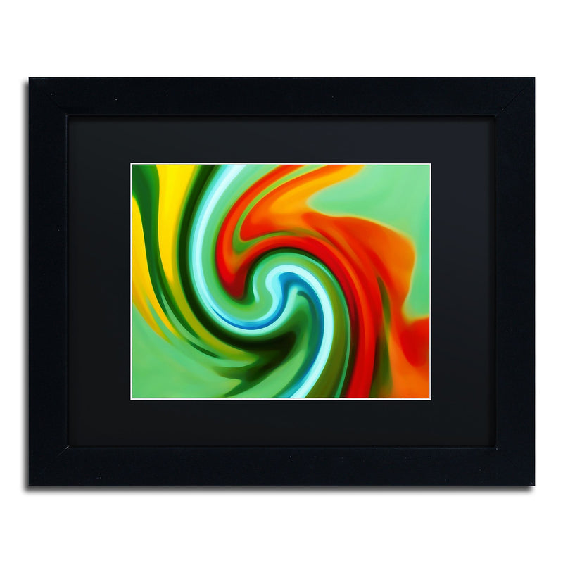 Trademark Fine Art Amy Vangsgard 'Abstract Flower Unfurling 2' 11" x 14" Matted Framed (886511933057)