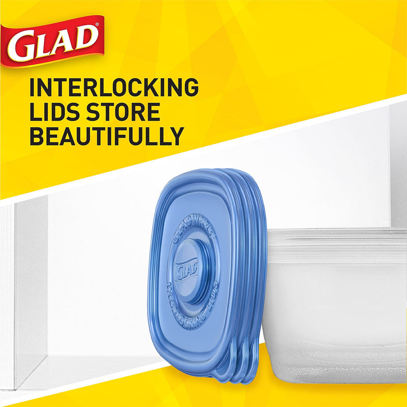 Glad® Deep Dish Containers, 64 Oz., 3/Pack (70045)