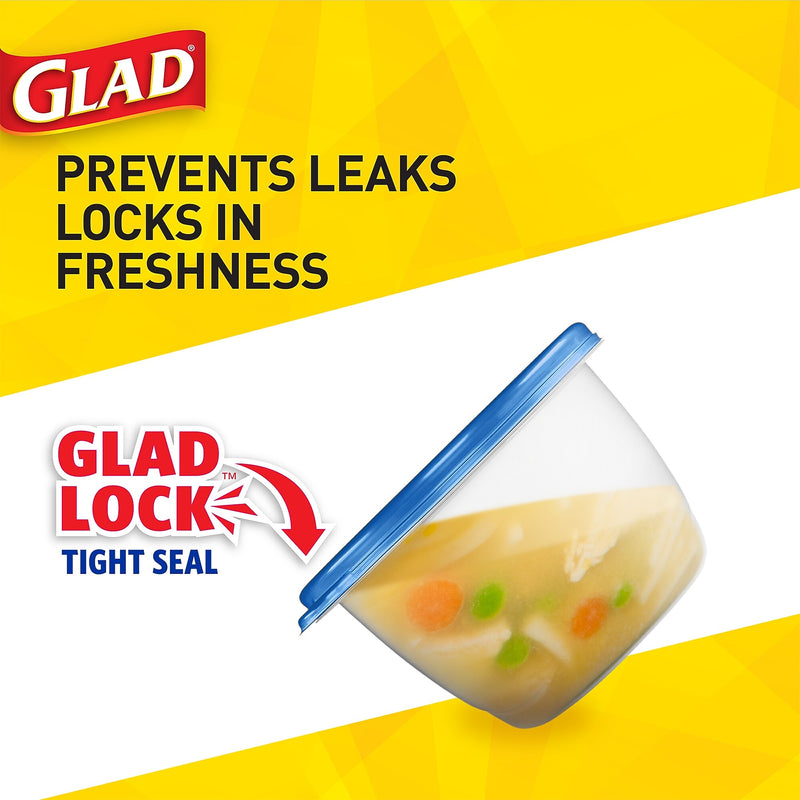 Glad® To Go Lunch Containers, 32 Oz., 4/Pack (78404)