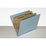AbilityOne SKILCRAFT RECY Heavy Duty Pressboard Classification Folder, 2-Dividers, 2" Exp., Letter, Lt Blue, 10/BX (NSN5567915)