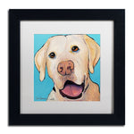 Trademark Fine Art Pat Saunders-White 'Lucky Dog' 11" x 11" Matted Framed (190836060641)