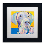 Trademark Fine Art Pat Saunders-White 'Blue' 11" x 11" Matted Framed (190836057122)