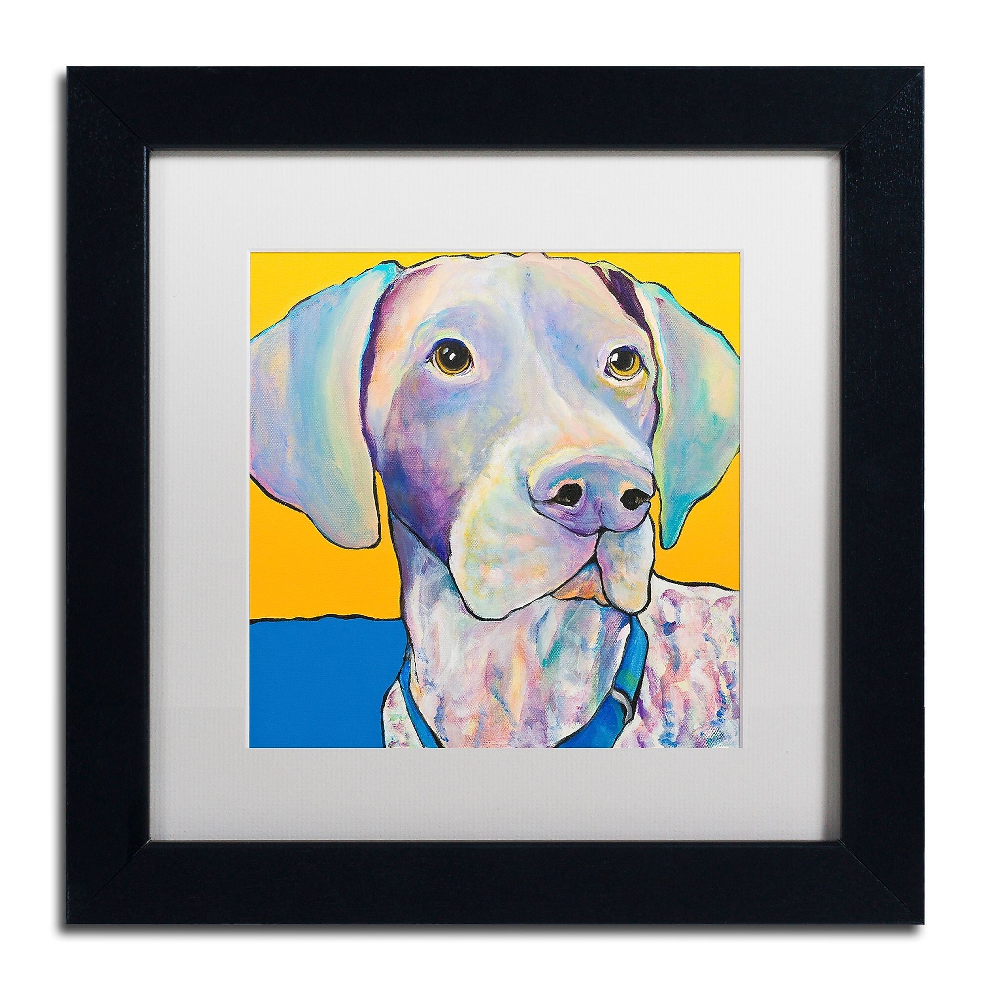 Trademark Fine Art Pat Saunders-White 'Blue' 11" x 11" Matted Framed (190836057122)