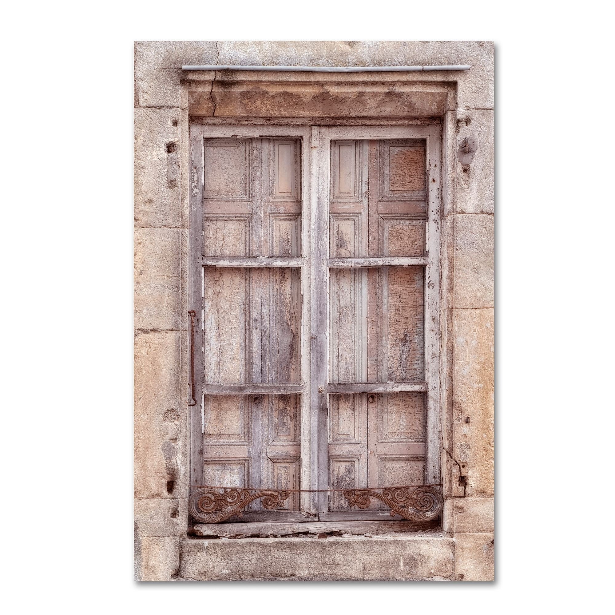 Trademark Fine Art Cora Niele 'French Window I' 12" x 19" Canvas Stretched (190836313167)