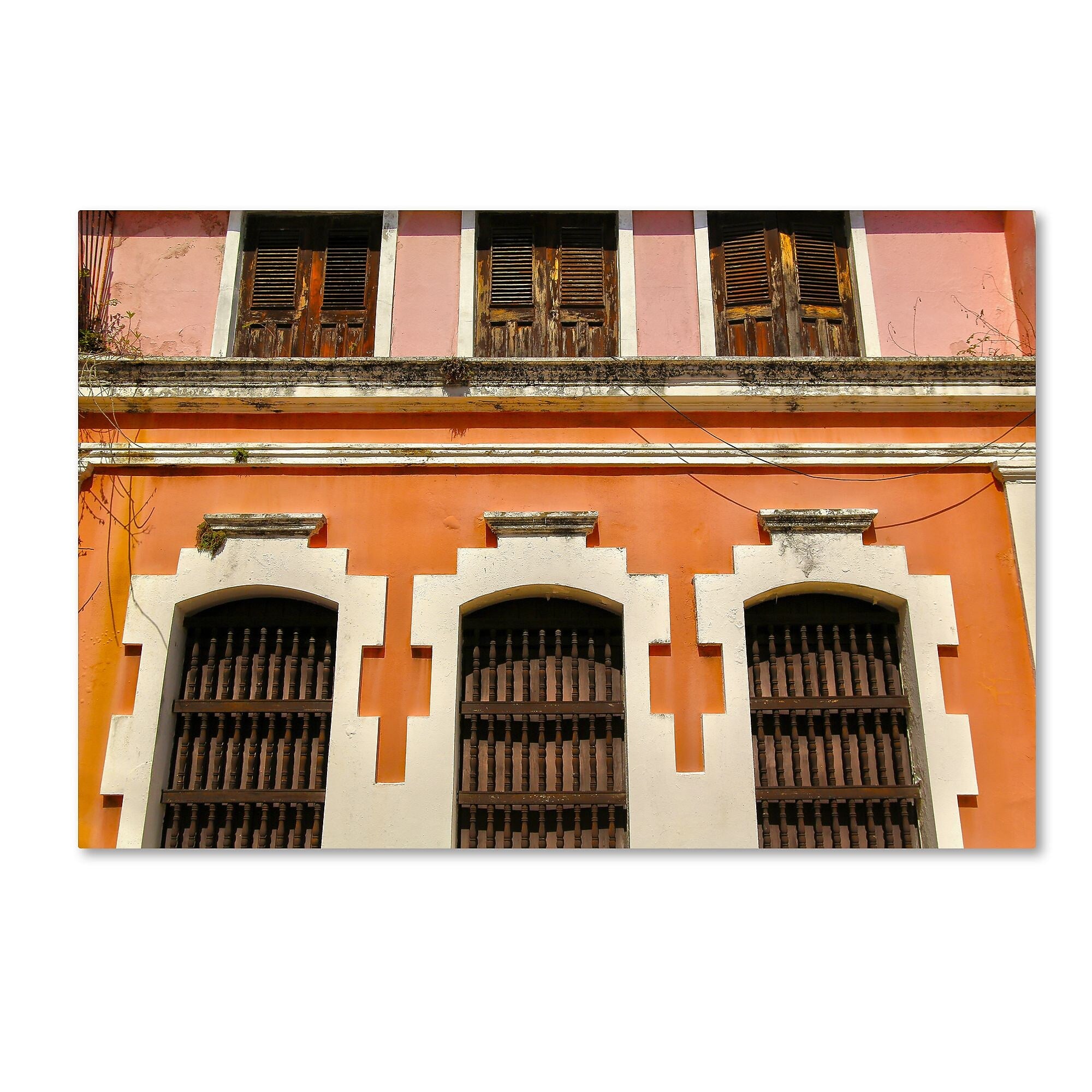 Trademark Fine Art CATeyes 'Old San Juan 12' 12" x 19" Canvas Stretched (190836039852)
