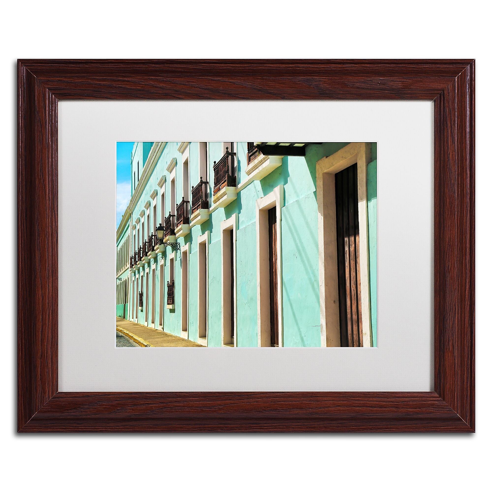 Trademark Fine Art CATeyes 'Old San Juan 2' 11" x 14" Matted Framed (190836038350)