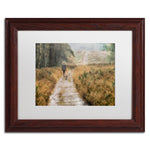 Trademark Fine Art Cora Niele 'Walking the Dogs' 11" x 14" Matted Framed (190836317042)