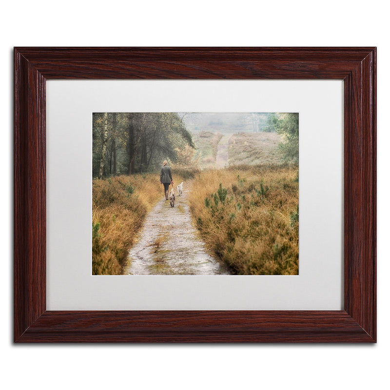 Trademark Fine Art Cora Niele 'Walking the Dogs' 11" x 14" Matted Framed (190836317042)