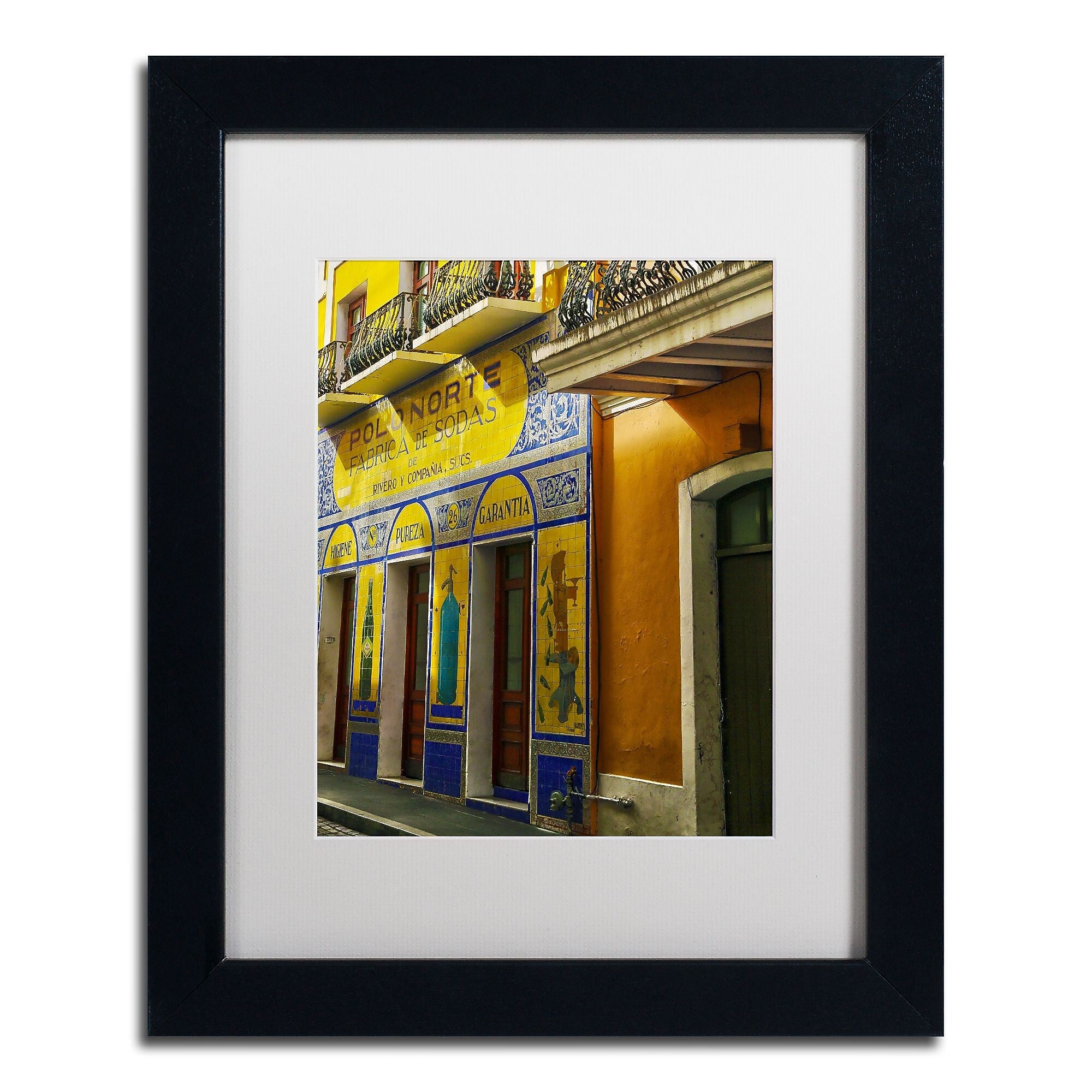 Trademark Fine Art CATeyes 'Old San Juan 4' 11" x 14" Matted Framed (190836038381)