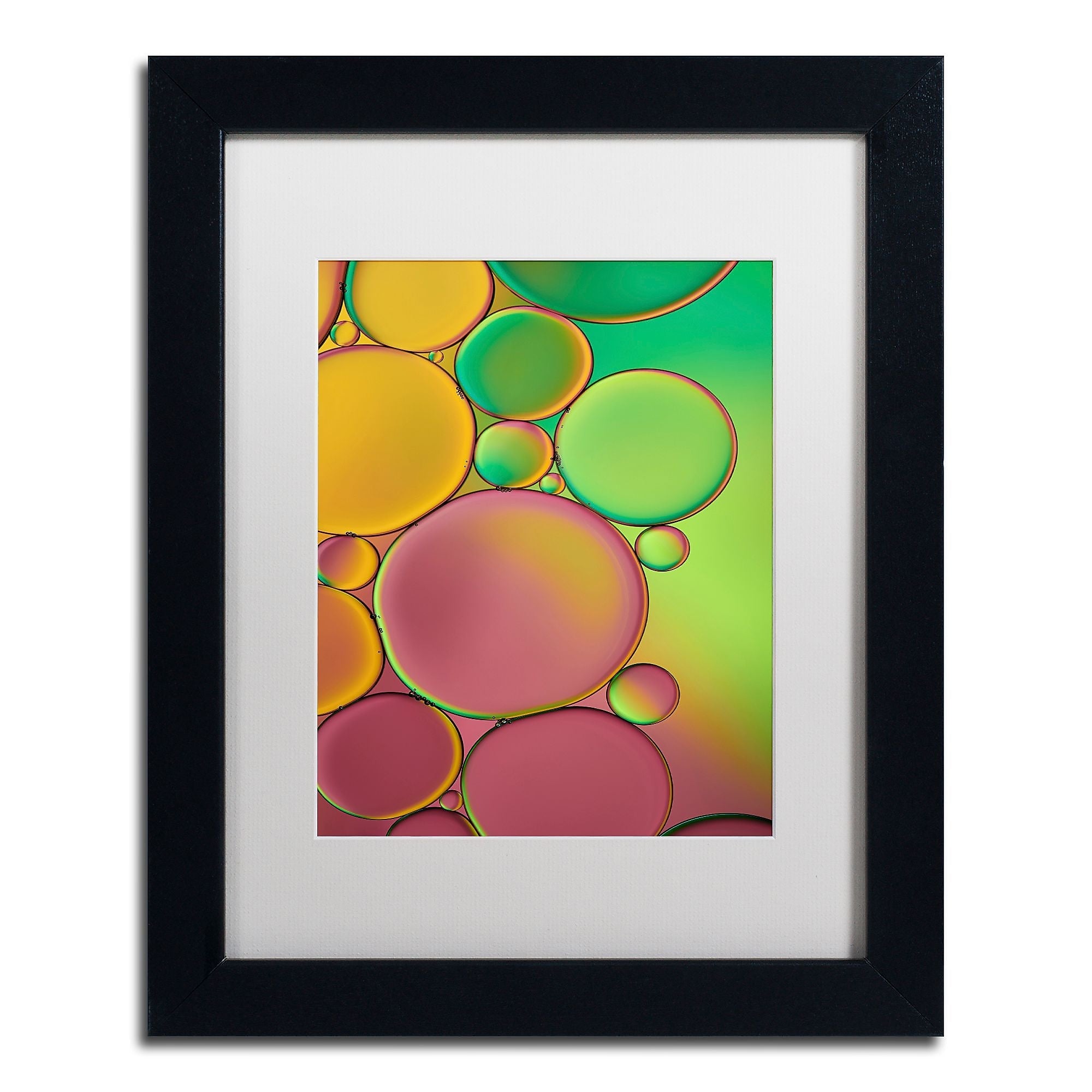 Trademark Fine Art Cora Niele 'Green and Orange Drops' 11" x 14" Matted Framed (190836253562)