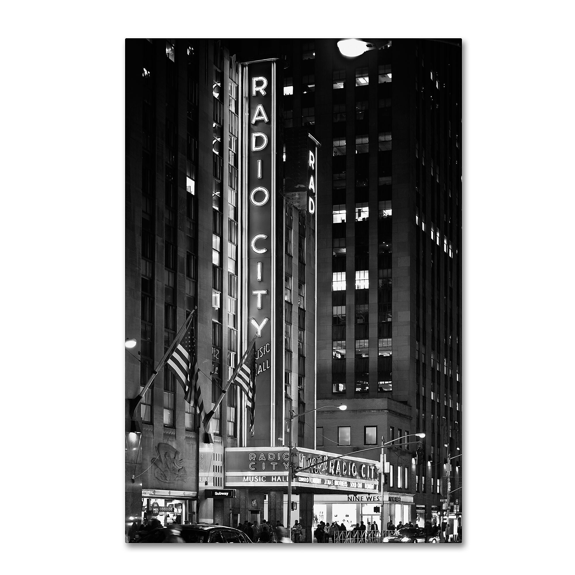 Trademark Fine Art Philippe Hugonnard 'Radio City Music Hall' 12" x 19" Canvas Stretched (190836117000)