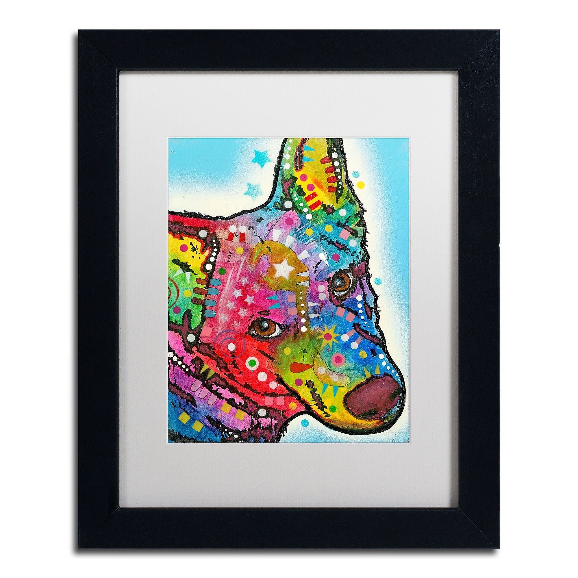 Trademark Fine Art Dean Russo 'Aussie Sheep Dog' 11" x 14" Matted Framed (190836136841)