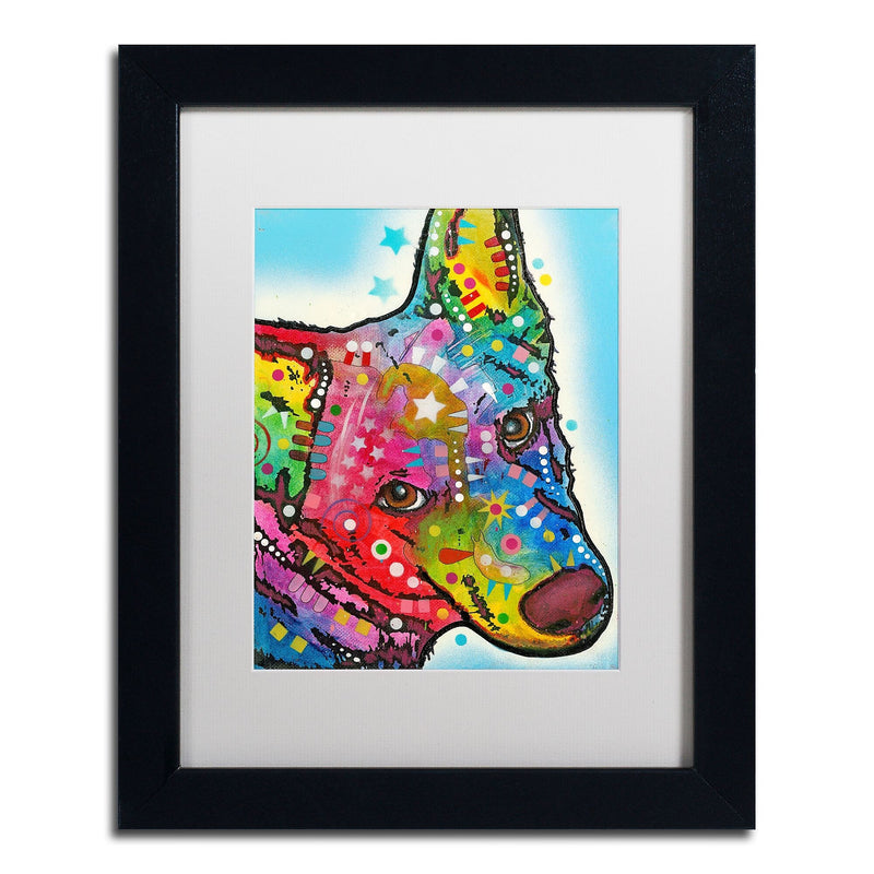 Trademark Fine Art Dean Russo 'Aussie Sheep Dog' 11" x 14" Matted Framed (190836136841)