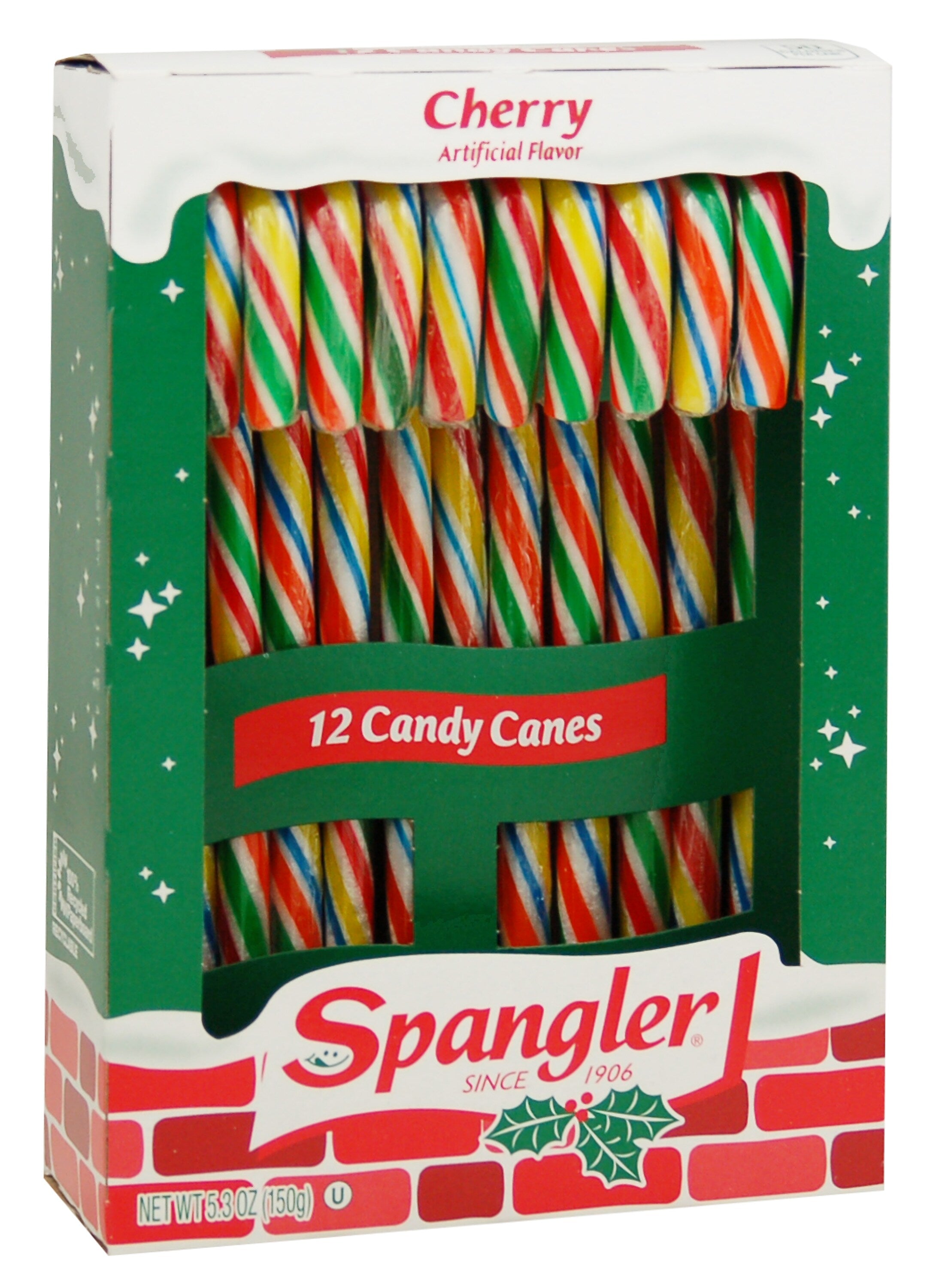 Spangler Cherry Candy Canes, 12 Canes/Pack, 3 Packs/Box (211-X0001)