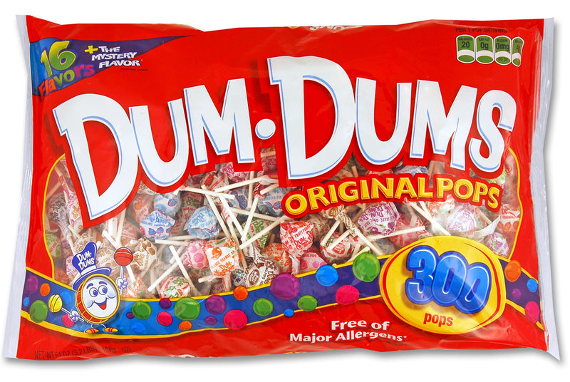 Dum Dums Lollipops, Assorted Flavors, 51 oz., 300/Pieces (SPN00060)