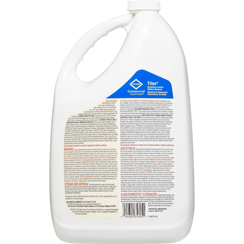 Tilex Disinfects Instant Mildew Remover, Refill, 128 Ounces, 4 Bottles/Case (CLO35605)