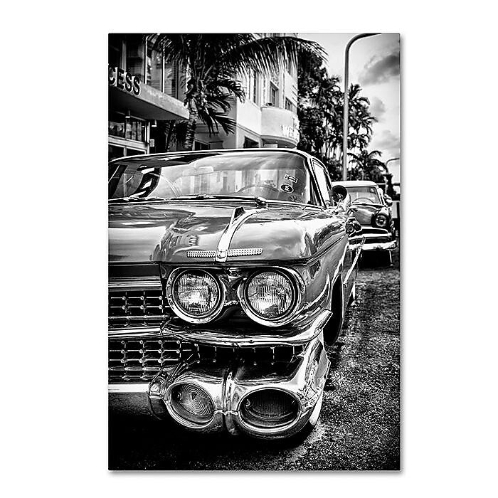 Trademark Fine Art Philippe Hugonnard 'Car Miami' 12" x 19" Canvas Art (190836049257)