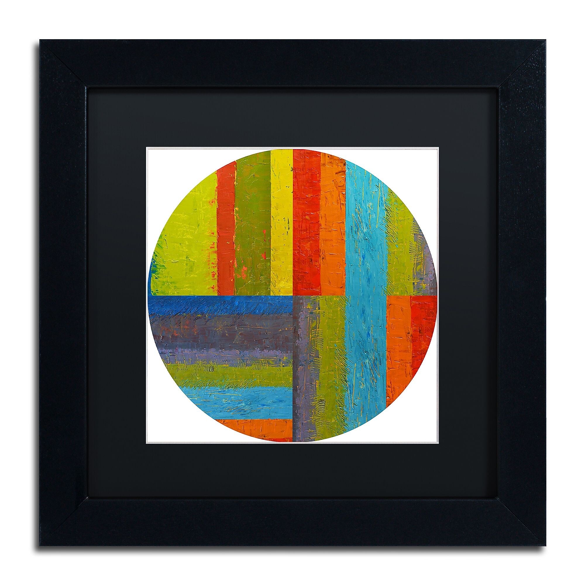 Trademark Fine Art Michelle Calkins 'Round' 11" x 11" Matted Framed Art Print (190836076260)