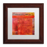 Trademark Fine Art Michelle Calkins 'Essence of Red' 11" x 11" Matted Framed (190836071463)