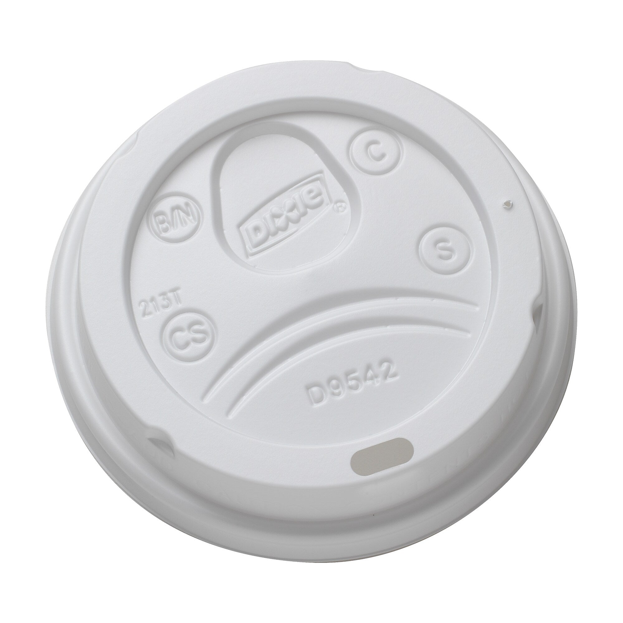 Dixie Large Lid, White, 100/Pack (D9542)