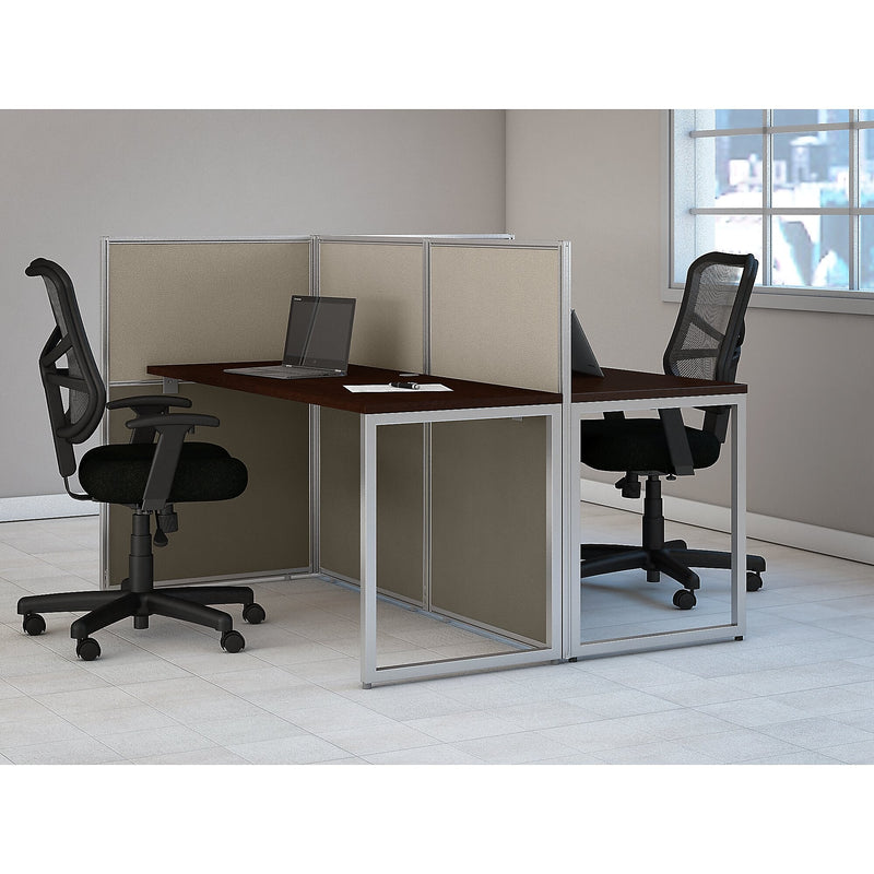 Bush Business Furniture Easy Office 60"W 2 Person Back to Back Cubicle Workstation, Mocha Cherry (EOD460MR-03K)