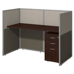 Bush Business Furniture Easy Office 45"H x 61"W Cubicle Panel Workstation, Mocha Cherry (EOD260SMR-03K)