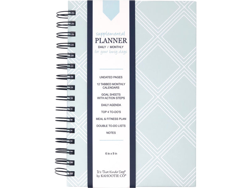 Undated Kahootie Co. 6" x 9" Planner, It's That Kinda Day, Teal Diamond (ITKDTD-H)