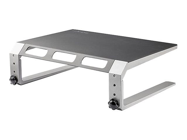 StarTech Monitor Riser Stand - Height Adjustable - Steel & Aluminum Stands, Up to 32", Gray (MONSTND)