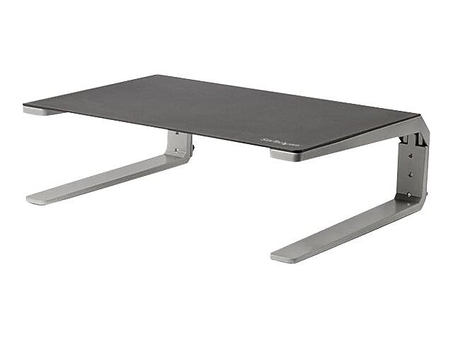 StarTech Monitor Riser Stand - Height Adjustable - Steel & Aluminum Stands, Up to 32", Gray (MONSTND)
