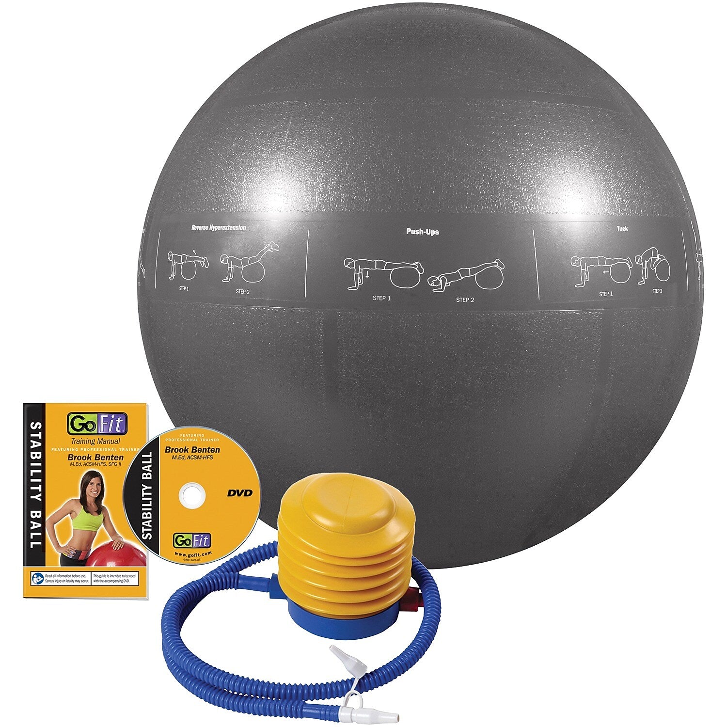 Gofit Stability Ball, Gray (GOFGF75PRO)