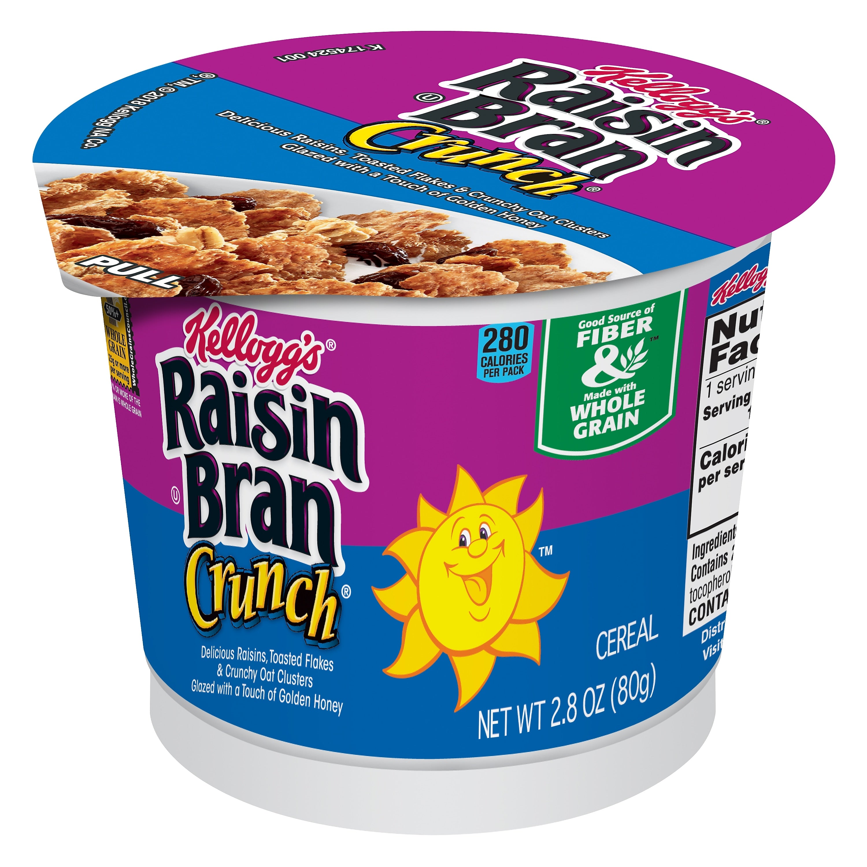 Kellogg's Raisin Bran Crunch Cereal, 2.8 oz., 6/Box (KEE3800012474)