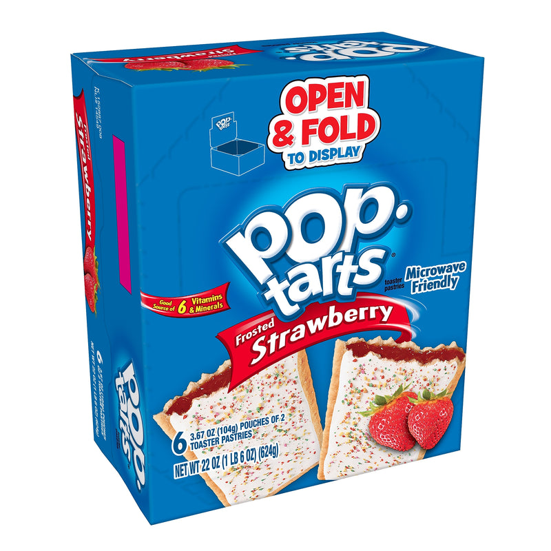 Pop-Tarts Frosted Strawberry Toaster Pastries, 3.67 oz., 6/Box (KEL31732)