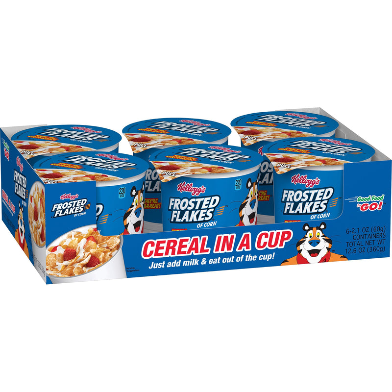 Frosted Flakes Cereal, Corn, 2.1 oz., 6/Box (12468)