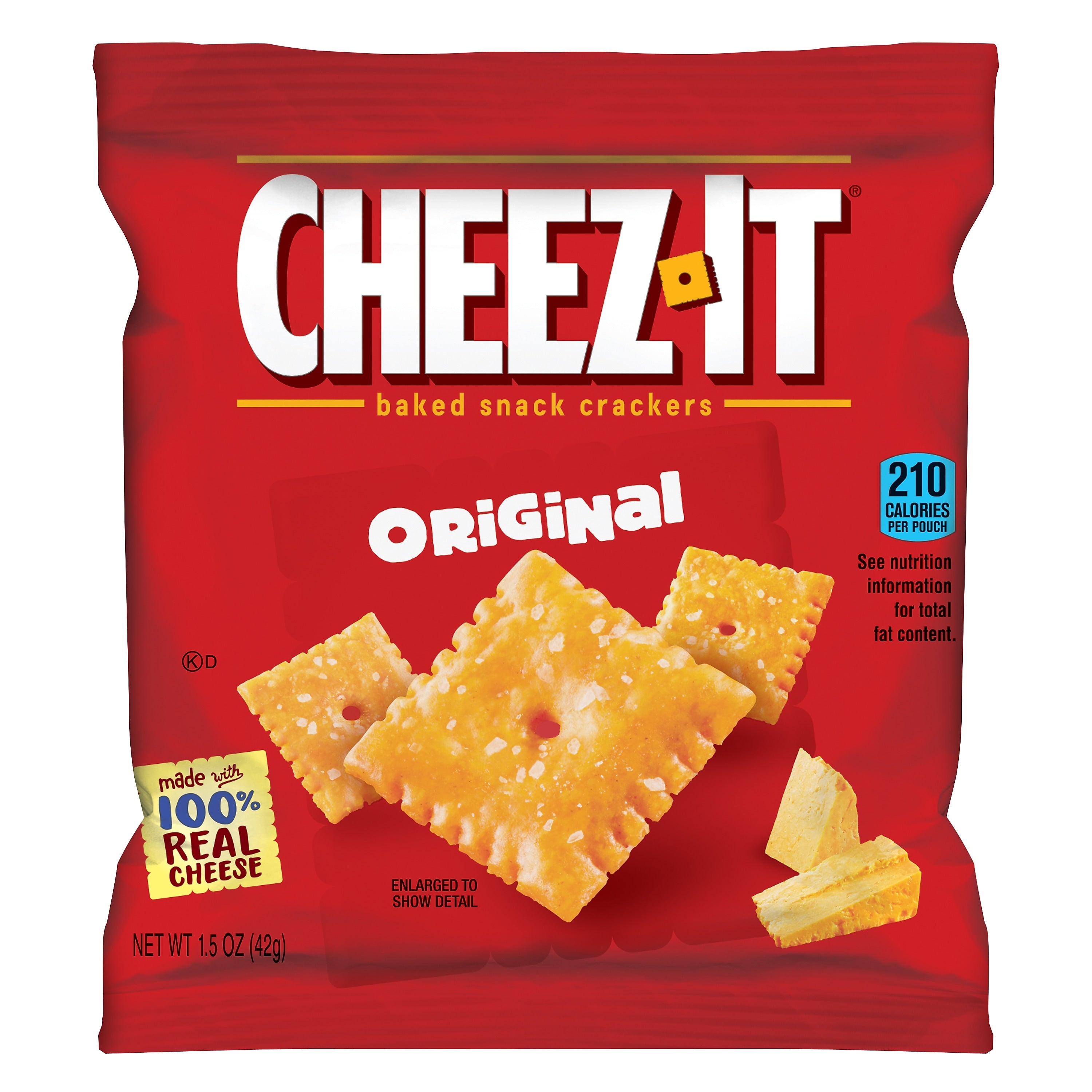 Sunshine Cheez-It Crackers, 1.5oz Single-Serving Snack Pack, 8/Box (KEB12233)