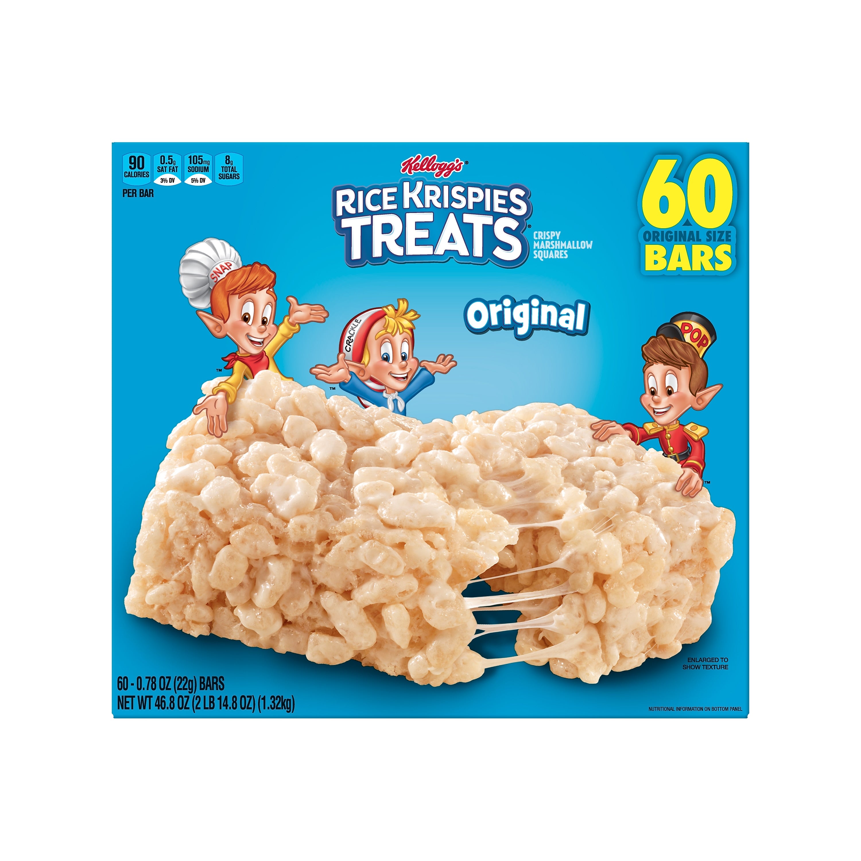 Rice Krispies Treats Marshmallow Cereal Bar, 0.78 oz., 60 Bars/Box (KEE17120)