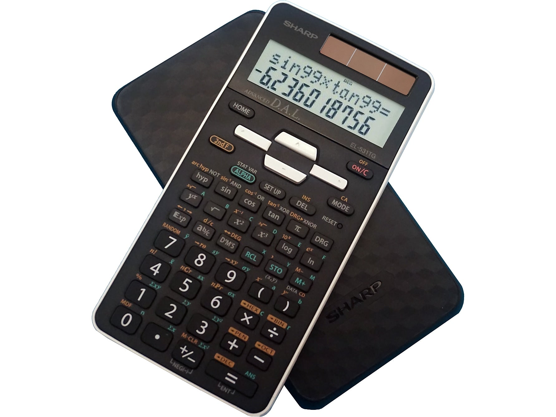 Sharp EL-531TGBBW 12-Digit Scientific Calculator, Black/White
