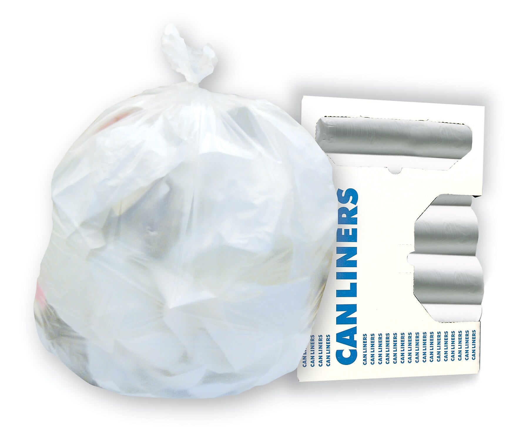 Heritage AccuFit 55 Gallon Industrial Trash Bag, 40" x 53", Low Density, 0.9 Mil, Clear (H8053TC R01)