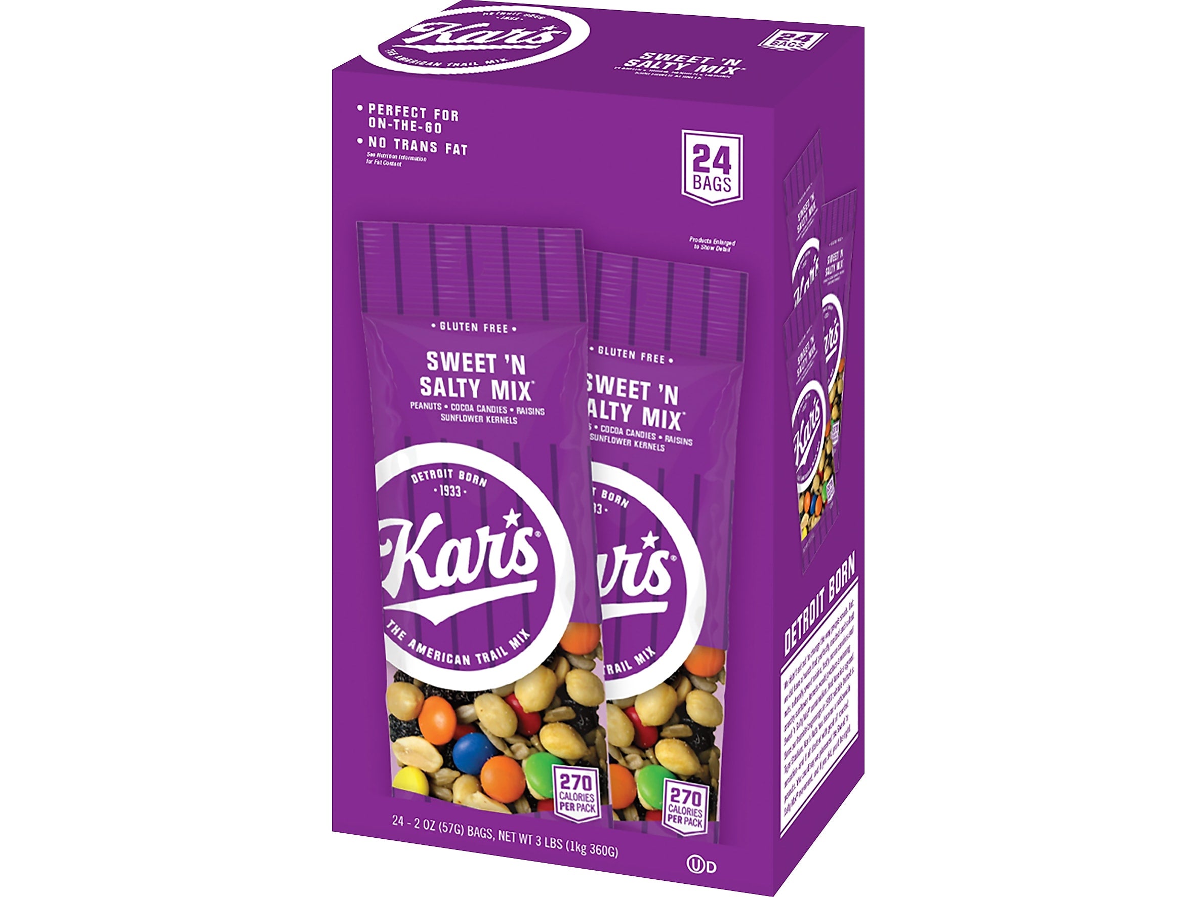 Kar's Gluten Free Sweet N' Salty Snack Mix, 2 oz., 24 Bags/Pack (KAR08387)