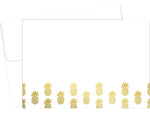Great Papers! Golden Foil Pineapple Matte Personal Thank You Notecards, White/Gold, 50/Pack (2019079)