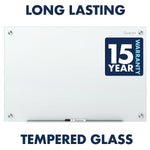 Quartet Infinity Magnetic Glass Dry-Erase Whiteboard, White, 3' x 2' (G3624W)
