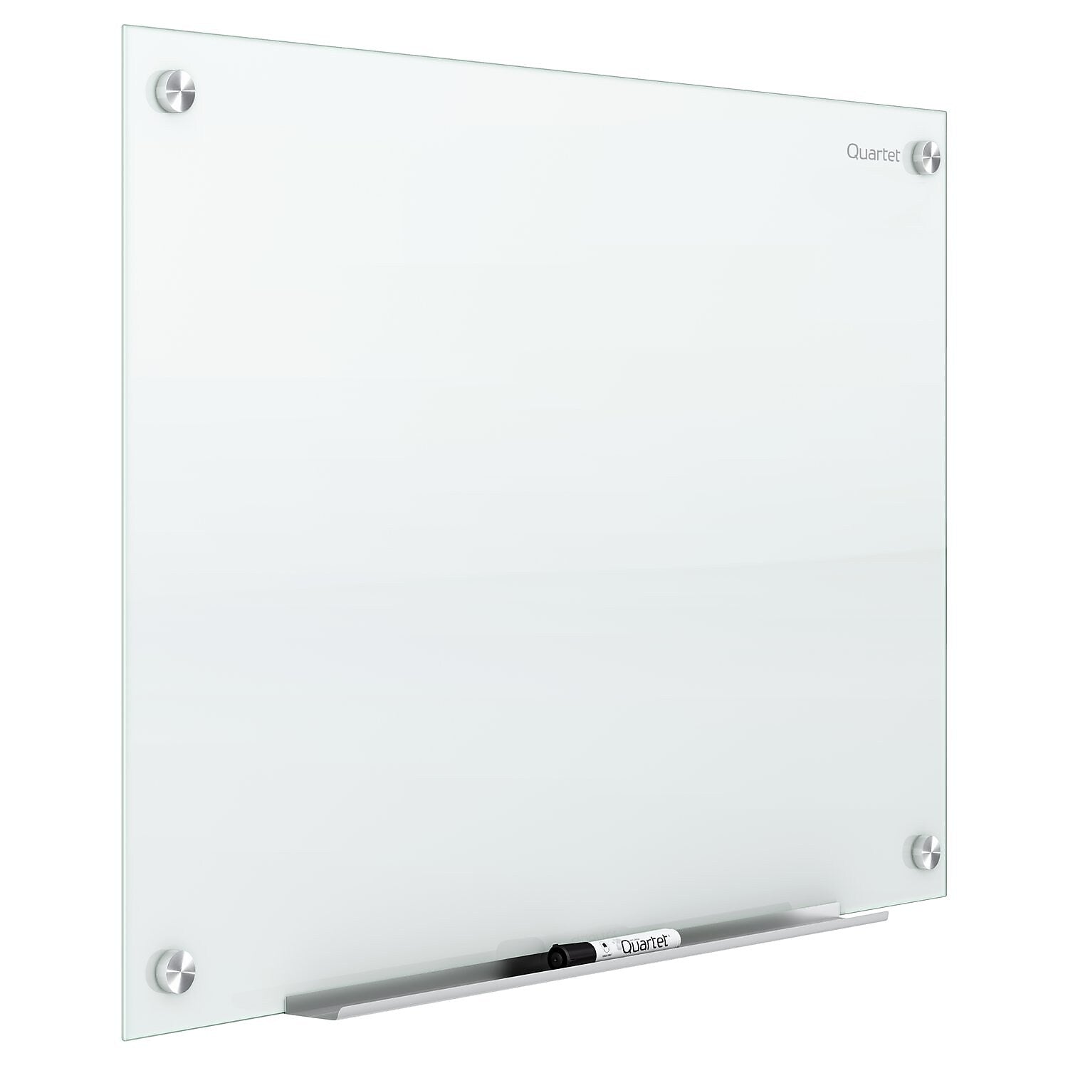 Quartet Infinity Magnetic Glass Dry-Erase Whiteboard, White, 2' x 1.5' (G2418W)