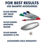 Quartet Infinity Magnetic Glass Dry-Erase Whiteboard, White, 2' x 1.5' (G2418W)