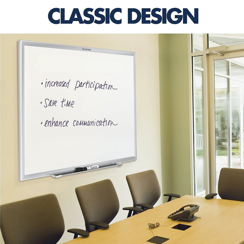 Quartet Nano-Clean Painted Steel Dry-Erase Whiteboard, Aluminum Frame, 24" x 18" (SM531)