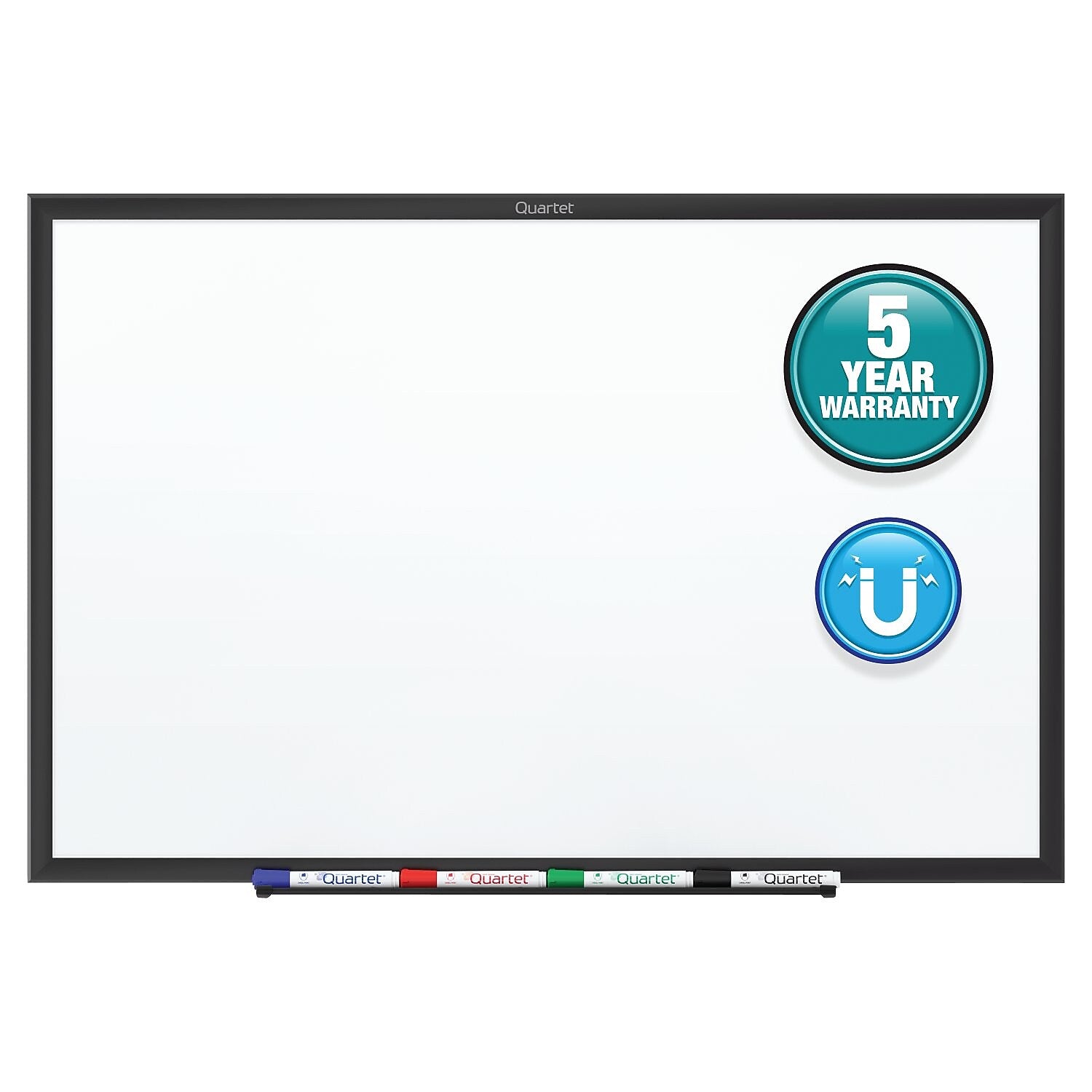 Quartet Nano-Clean Painted Steel Dry-Erase Whiteboard, Aluminum Frame, 24" x 18" (SM531B)